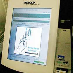 An electronic voting system with ID card security.