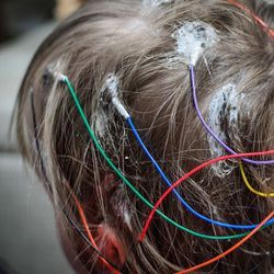 electrodes connected to brain