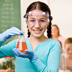 A female science student.