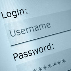 A typical login scenario requires a username and password.