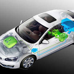 A Volvo V60 hybrid vehicle.