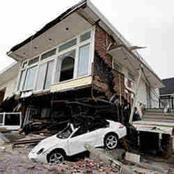 A New York City home destroyed by Superstorm Sandy in 2012.