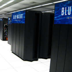 The Blue Waters supercomputer.