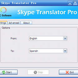 Screenshot from a Skype text chat translator product. 