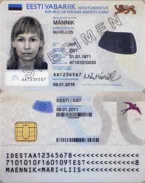 An Estonian e-ID card