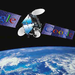 Artist's conception of a Google satellite.