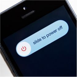 iPhone slide to power off