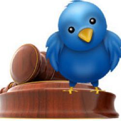 gavel and Twitter bird