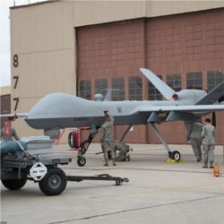 Predator drone missile loading