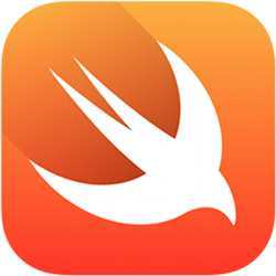 The logo for the new Swift programming language.