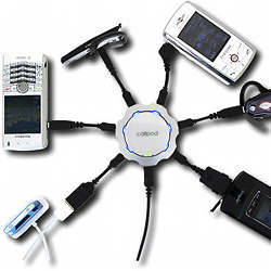 Charging portable electronics.