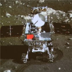 China Yutu rover on moon