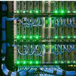 Servers in a data center.