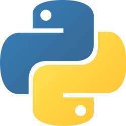 A Python logo.