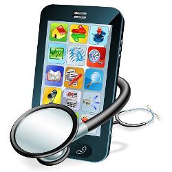 smartphone and stethoscope