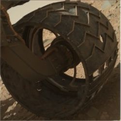 Curiosity wheel puncture