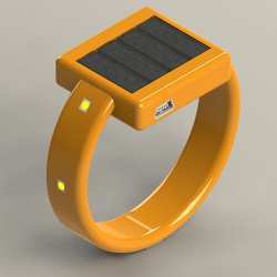A smart illuminating wristband, designed to enhance safety for cyclists.