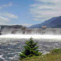 The hydroelectric plants in the Columbia River basin in the Pacific Northwest generate 22,000 MW in output. 
