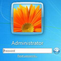 Windows Admin login screen