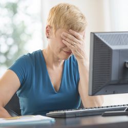 woman at computer screen