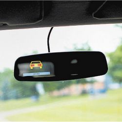 warning signal on rearview mirror