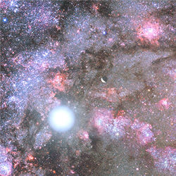 Star birth in elliptical galaxy