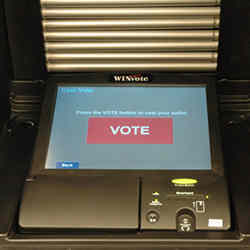 One variety of electronic voting machine.