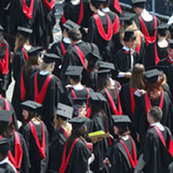 This year's graduation ceremonies at University of Essex. 