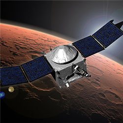 NASA MAVEN spacecraft at Mars