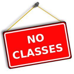 no classes sign