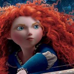 The character Merida in the Pixar animated movie Brave has complex hair.