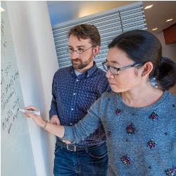 Berkeley Lab researchers David Prendergast and Liwen Wan