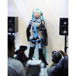 A humanoid robot. 