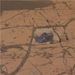 First holes, Mount Sharp, Mars