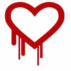 Logo of the Heartbleed bug.