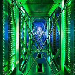 Data center server racks.