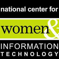 Logo of the National Center for Women & Information Technology.