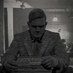 An artist's rendering of Alan Turing. 