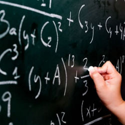 math formula on blackboard