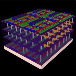four-layer prototype chip, illustration