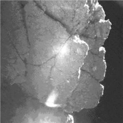Philae lander view of comet 67P/Churyumov-Gerasimenko