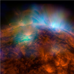 X-rays streaming off sun