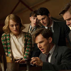 Keira Knightley (left) and Benedict Cumberbatch (foreground) in the movie The Imitation Game.