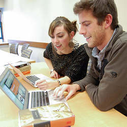 Stanford University doctoral candidates Alice E.M. Underwood and Daniel Bush. 