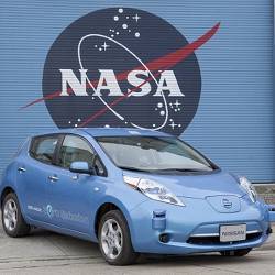 A Nissan Vehicle at a NASA facility.