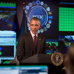 President Obama called for legislation to protect the American government and businesses against the threat of cyberattacks.