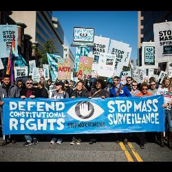 protesters marching in Washington, D.C.