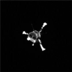 Philae lander departing Rosetta