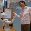 Socializing with Robots at Ginza
