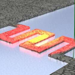 Artist rendering of plasmon energy expansion thermometry.